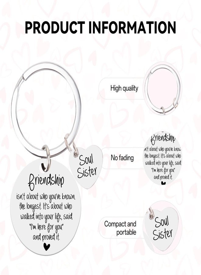 Teeglow Best Friend Birthday Sister Bestie Gifts for Women Friendship Keychain, Best Friend Friendship BFF Bestie Soul Sister Birthday Graduation Christmas Gifts for Her - Image 3